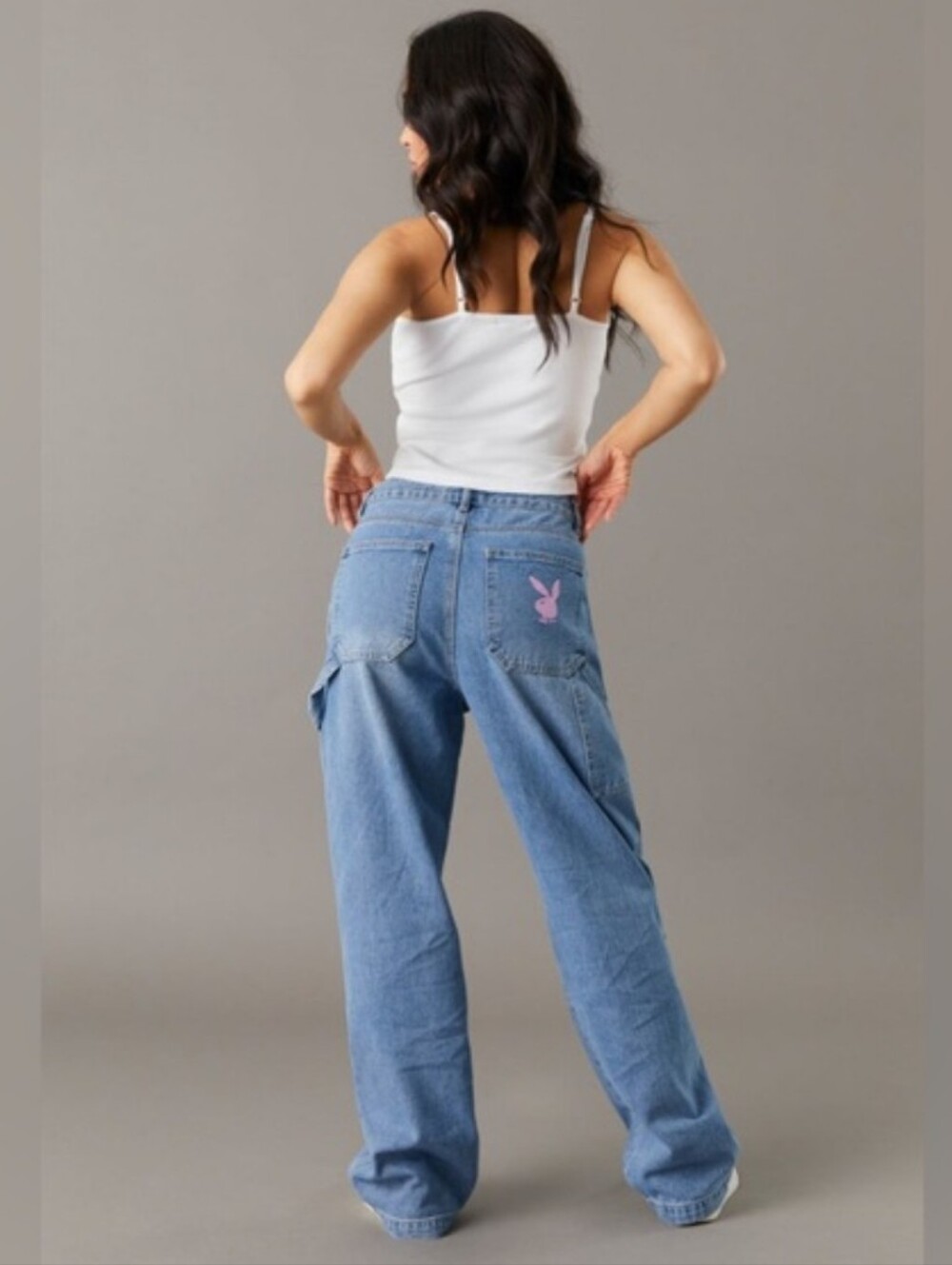 Playboy Baggy Y2K Vibes Carpenter Straight Leg Denim Jeans